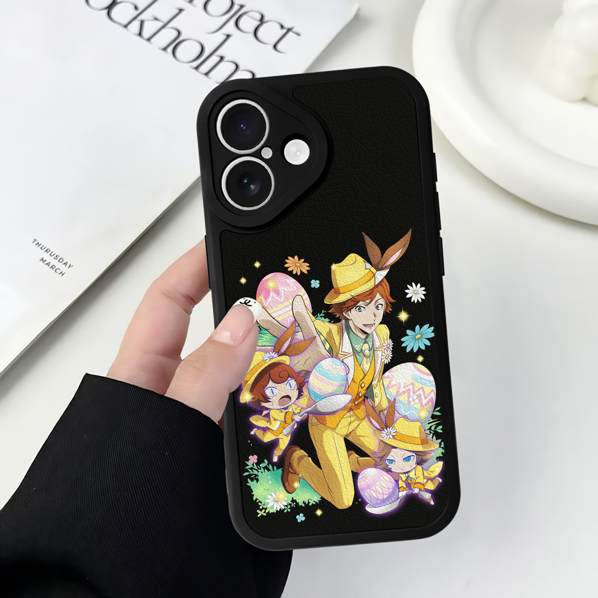 （画像用） 文豪ストレイドッグス Bungo Stray Dogs 【iPhone 16シリーズ対応】シリコンスマホケース（レザー調） 材質：シリコン